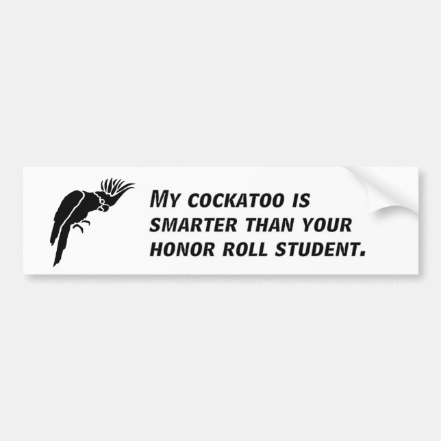 Cockatoo Bumper Sticker (Front)