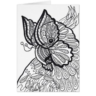Cockatoo butterfly card