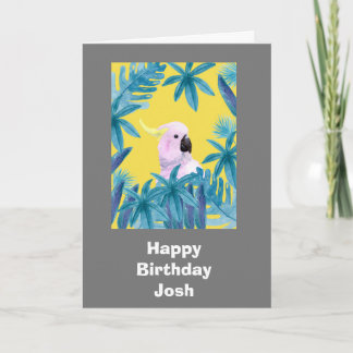 Cockatoo customisable birthday card
