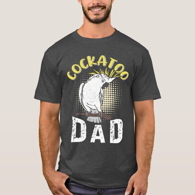 Cockatoo Dad Bird lover Parrot Men retro T-Shirt (Front)