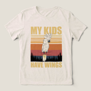 Cockatoo My Kids Have Wings Tri-Blend Shirt