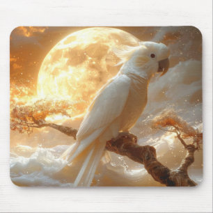 Cockatoo Parrot Fantasy Dreamscape Mouse Pad