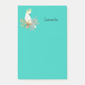 Cockatoo Parrot Personalised  Post-it Notes