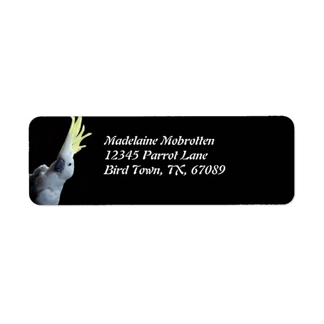Cockatoo Parrot Return Address Label (Front)