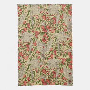 Cockatoo & Pomegranate by Walter Crane Art Nouveau Tea Towel