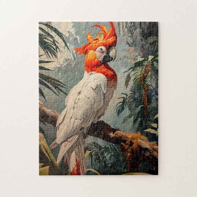 Cockatoo Portrait Vintage Jigsaw Puzzle (Vertical)
