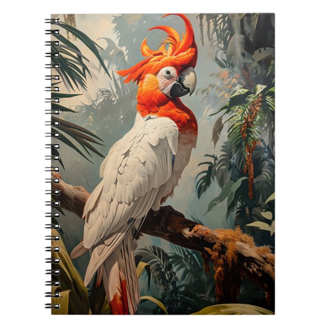 Cockatoo Portrait Vintage Notebook (Front)