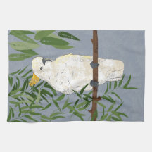 Cockatoo tea towel