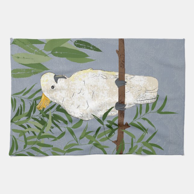Cockatoo tea towel (Horizontal)