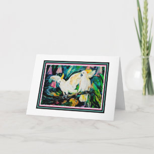 Cockatoos Blank Greeting Card
