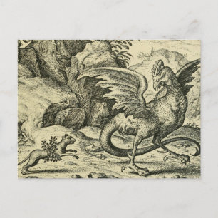 "Cockatrice vs. Weasel"  Postcard