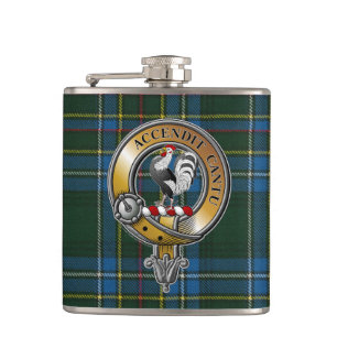 Cockburn Tartan &  Badge Hip Flask