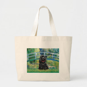 Cocker (black) - Bridge Large Tote Bag