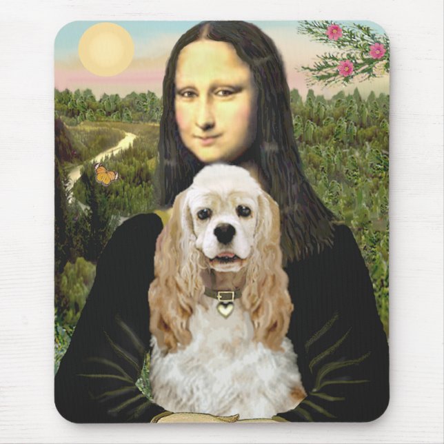 Cocker (Buff) - Mona LIsa Mouse Pad (Front)