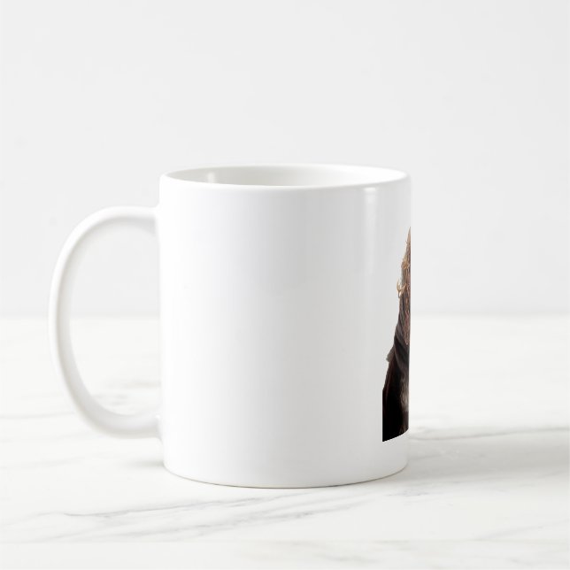 Cocker scarf coffee mug (Left)