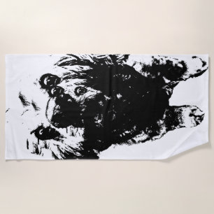 Cocker Sketch – Bold Dog, Big Splash Beach Towel