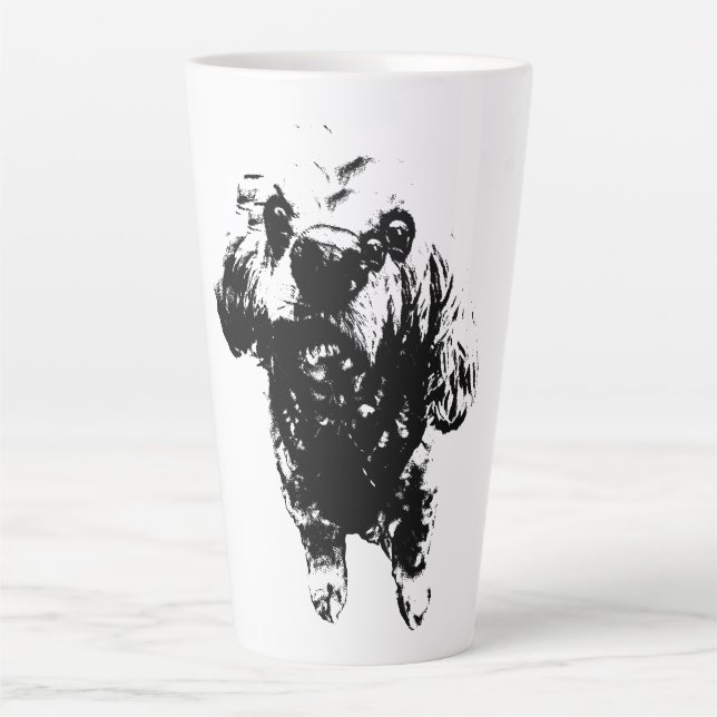 Cocker Sketch – Bold Ink Latte Mug (Front)