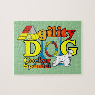 Cocker Spaniel Agility Jigsaw Puzzle