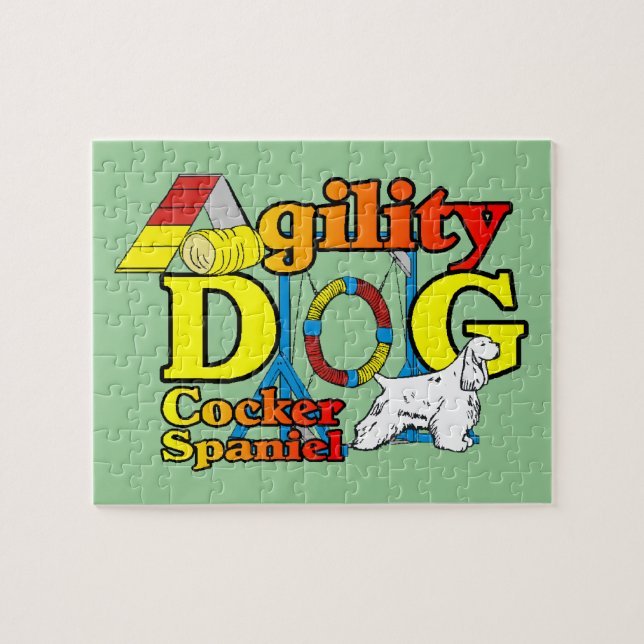 Cocker Spaniel Agility Jigsaw Puzzle (Horizontal)