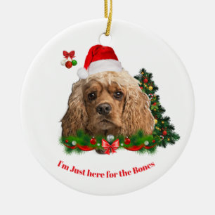Cocker spaniel animals Christmas Ceramic Ornament
