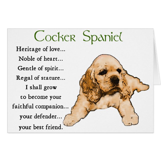 Cocker Spaniel Art Gifts (Front Horizontal)