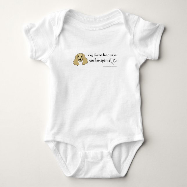cocker spaniel baby bodysuit (Front)