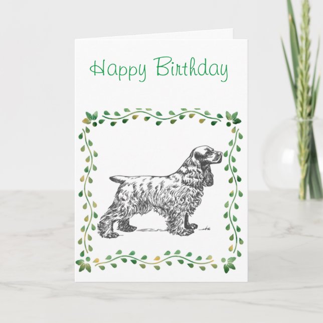 Cocker Spaniel Birthday Card (Front)