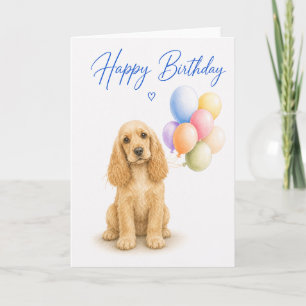 Cocker Spaniel Birthday Card
