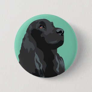 Cocker Spaniel - Black - Basic Breed Templates 6 Cm Round Badge
