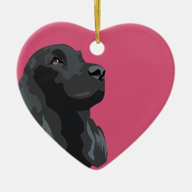 Cocker Spaniel - Black - Basic Breed Templates Ceramic Ornament (Front)