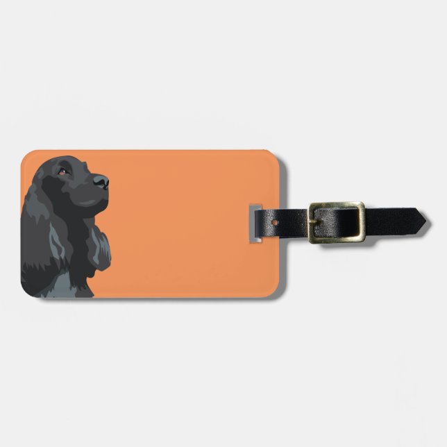Cocker Spaniel - Black - Basic Breed Templates Luggage Tag (Front Horizontal)