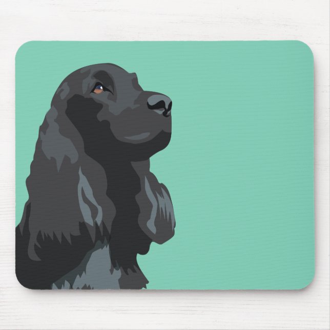 Cocker Spaniel - Black - Basic Breed Templates Mouse Pad (Front)