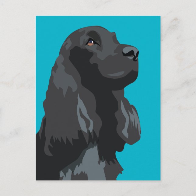 Cocker Spaniel - Black - Basic Breed Templates Postcard (Front)