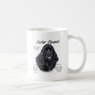 Cocker Spaniel (black) History Design Coffee Mug