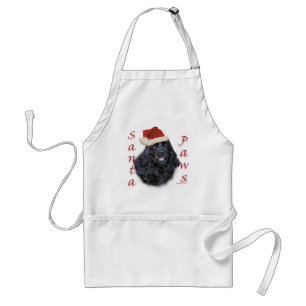 Cocker Spaniel (blk) Santa Paws Standard Apron