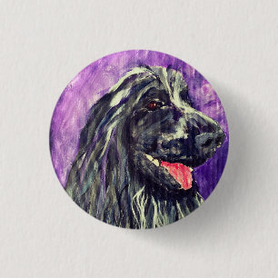  Cocker Spaniel Blue Roan Dog Painted       3 Cm Round Badge