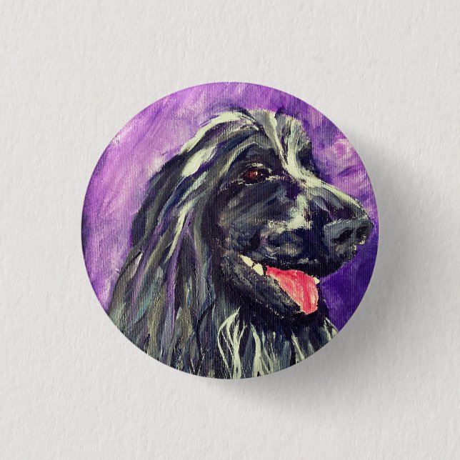  Cocker Spaniel Blue Roan Dog Painted       3 Cm Round Badge (Front)