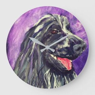 Cocker Spaniel Blue Roan Dog Painted Large Clock