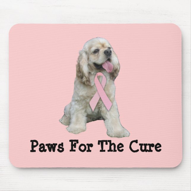 Cocker Spaniel Breast Cancer Mousepad (Front)