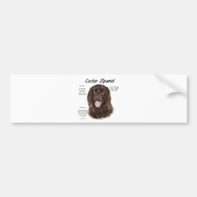 Cocker Spaniel (brn) History Design Bumper Sticker (Front)