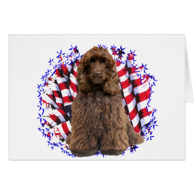 Cocker Spaniel (brown) Patriot (Front Horizontal)
