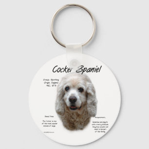 Cocker Spaniel (buff) History Design Key Ring