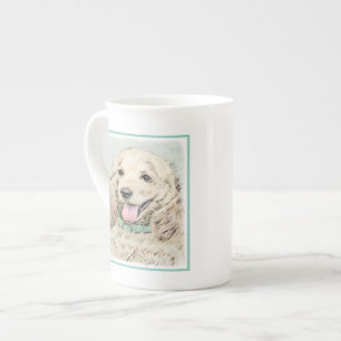 Cocker Spaniel Buff Painting - Original Dog Art Bone China Mug