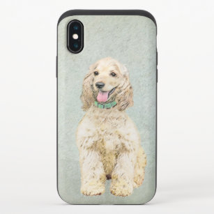 Cocker Spaniel Buff Painting - Original Dog Art iPhone X Slider Case
