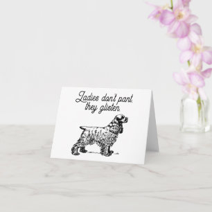 Cocker Spaniel Cartoon with Funny Pet Joke Card