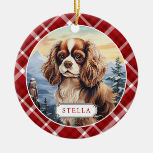 Cocker Spaniel Ceramic Circle Ornament