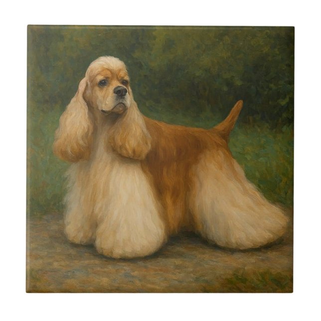 Cocker Spaniel Ceramic Tile (Front)