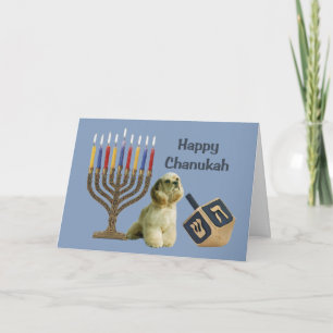 Cocker Spaniel Chanukah Card Menorah4