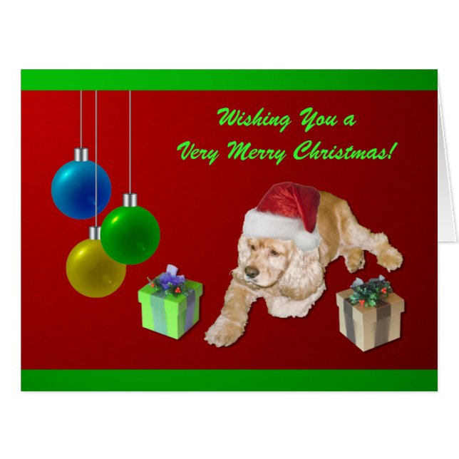 Cocker Spaniel Christmas (Front Horizontal)