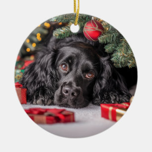 Cocker Spaniel Christmas Ceramic Ornament